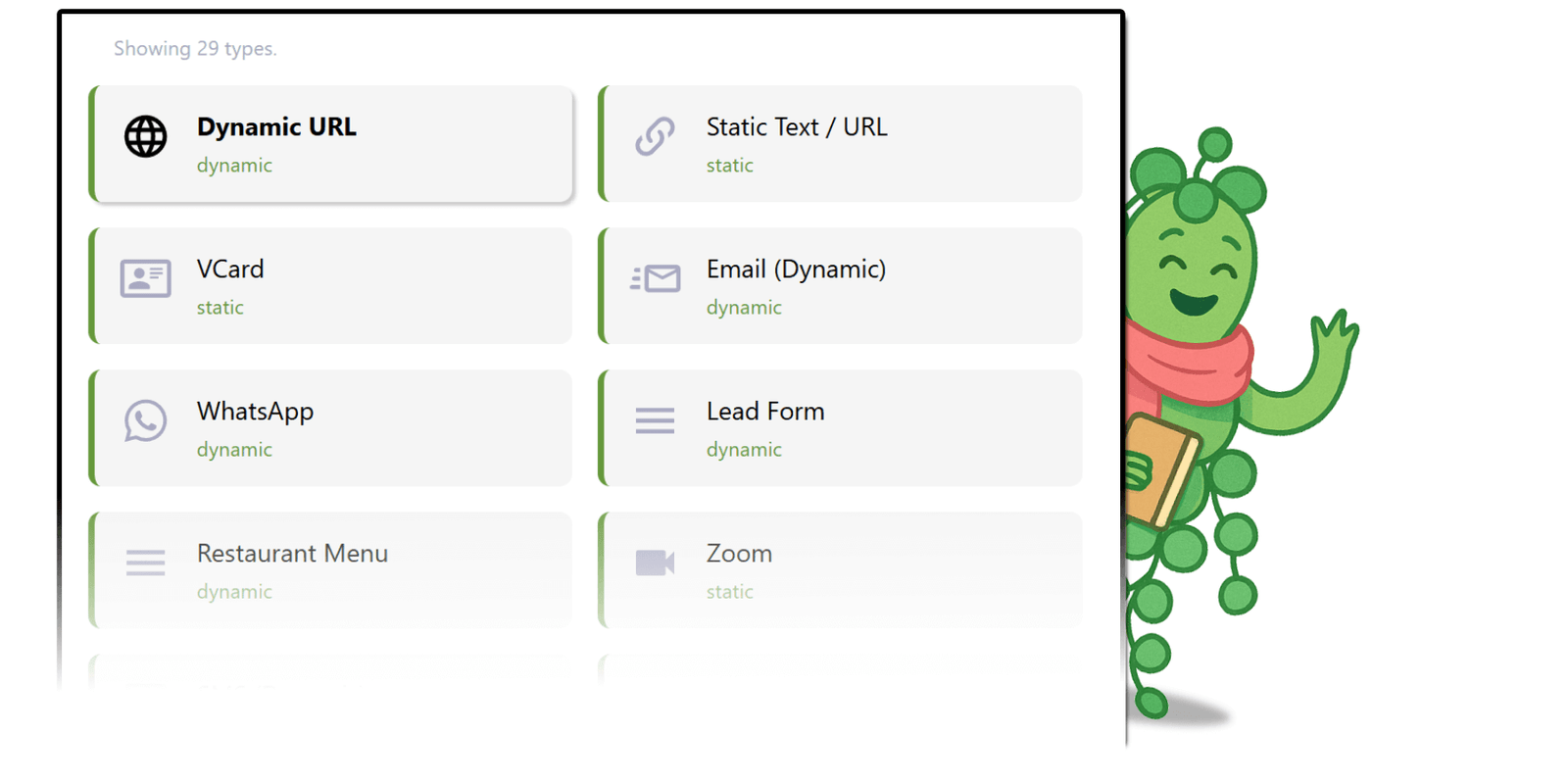 Different QR code types